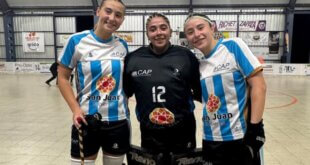 Emilia Carrivale, Sofía Broggi y Angelina Corvetto en la Selección Argentina